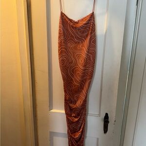 Orange Patterned Dress